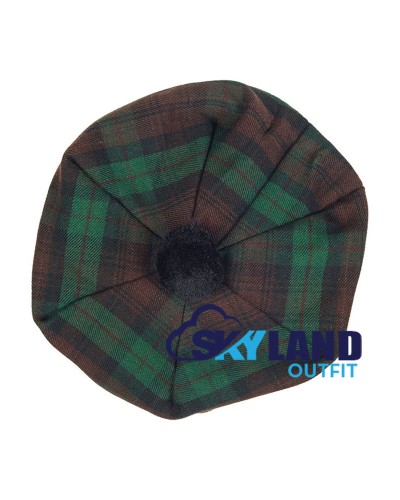 Tam o' Shanter Tammy Hat Flat Bonnet Brown Watch Tartan