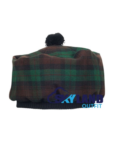 Tam o' Shanter Tammy Hat Flat Bonnet Brown Watch Tartan Tam o' Shanter Tammy Hat Flat Bonnet Brown Watch Tartan