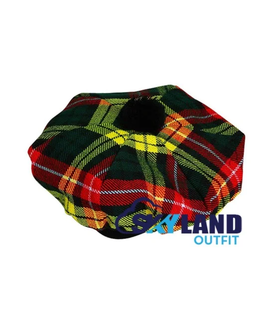 Tam o' Shanter Tammy Hat Flat Bonnet Buchanan Tartan
