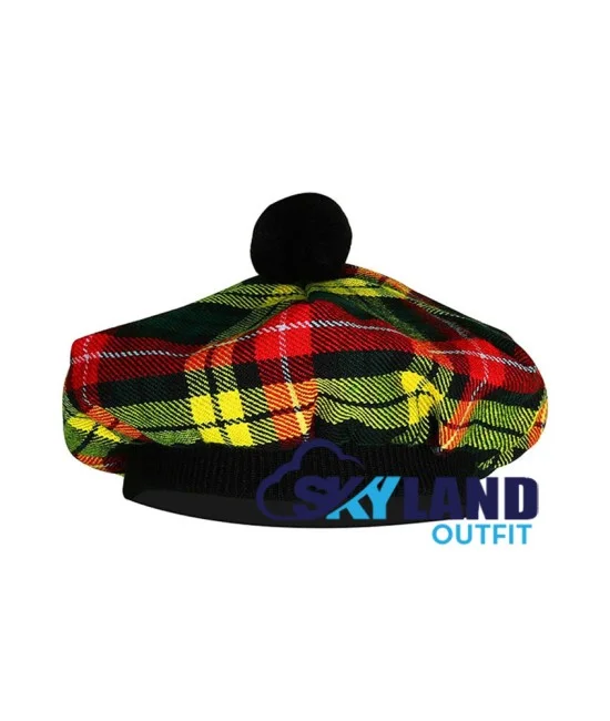 Tam o' Shanter Tammy Hat Flat Bonnet Buchanan Tartan