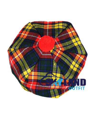 Tam o' Shanter Tammy Hat Flat Bonnet Buchanan Tartan