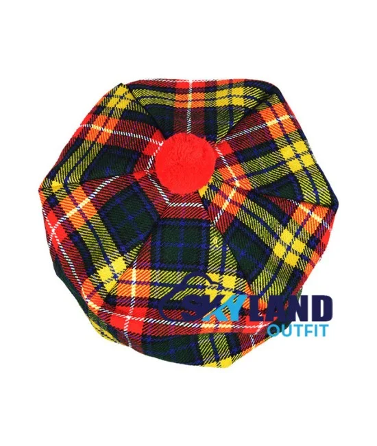 Tam o' Shanter Tammy Hat Flat Bonnet Buchanan Tartan