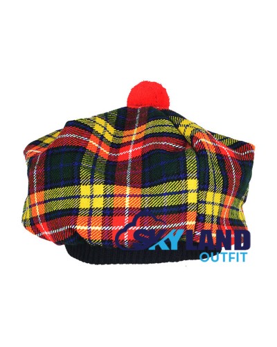 Tam o' Shanter Tammy Hat Flat Bonnet Buchanan Tartan Tam o' Shanter Tammy Hat Flat Bonnet Buchanan Tartan