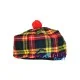 Tam o' Shanter Tammy Hat Flat Bonnet Buchanan Tartan