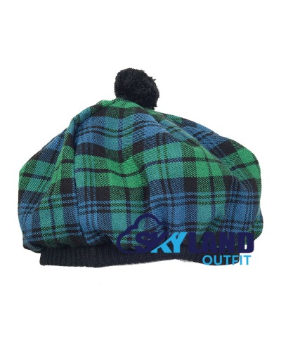 Tam o' Shanter Tammy Hat Flat Bonnet in Campbell Ancient Tartan Tam o' Shanter Tammy Hat Flat Bonnet in Campbell Ancient Tartan