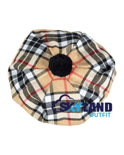 Tam o' Shanter Tammy Hat Flat Bonnet in Campbell Thompson Tartan
