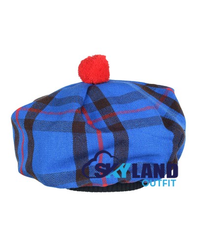 Tam o' Shanter Tammy Hat Flat Bonnet in Elliot Modern Tartan Tam o' Shanter Tammy Hat Flat Bonnet in Elliot Modern Tartan