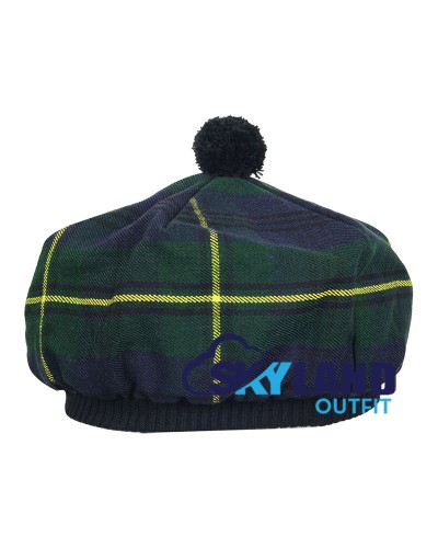 Tam o' Shanter Tammy Hat Flat Bonnet in Gordon Tartan Tam o' Shanter Tammy Hat Flat Bonnet in Gordon Tartan