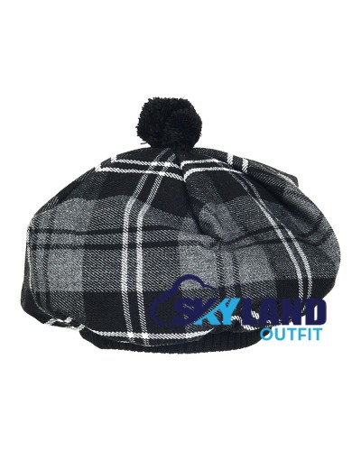 Tam o' Shanter Tammy Hat Flat Bonnet in Granite Tartan Tam o' Shanter Tammy Hat Flat Bonnet in Granite Tartan