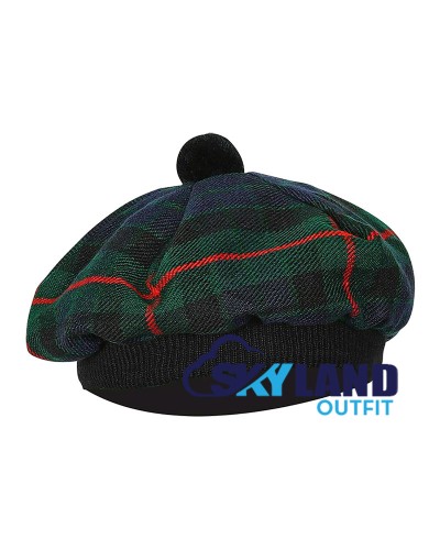 Tam o' Shanter Tammy Hat Flat Bonnet in Gunn Tartan Tam o' Shanter Tammy Hat Flat Bonnet in Gunn Tartan