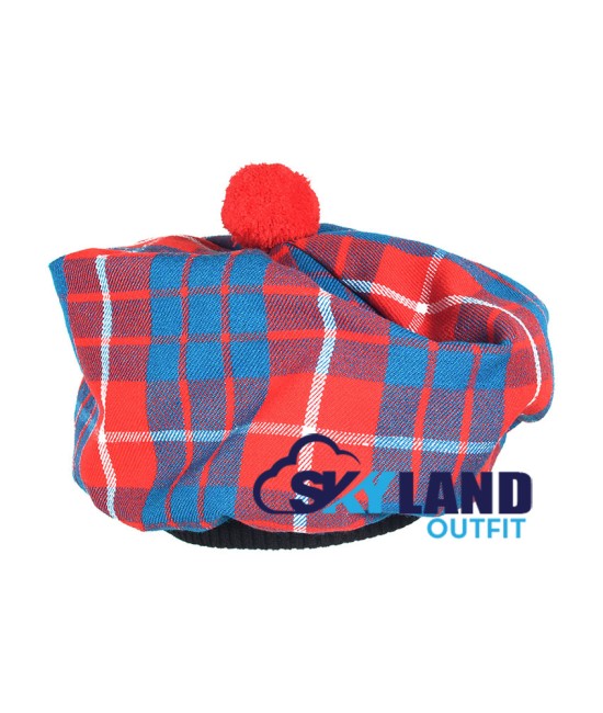 Tam o' Shanter Tammy Hat Flat Bonnet in Hamilton Red Tartan