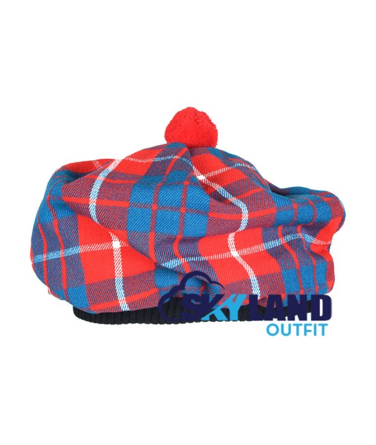 Tam o' Shanter Tammy Hat Flat Bonnet in Hamilton Red Tartan