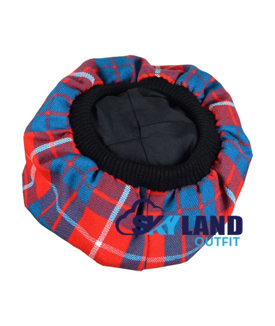 Tam o' Shanter Tammy Hat Flat Bonnet in Hamilton Red Tartan