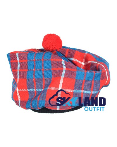 Tam o' Shanter Tammy Hat Flat Bonnet in Hamilton Red Tartan Tam o' Shanter Tammy Hat Flat Bonnet in Hamilton Red Tartan