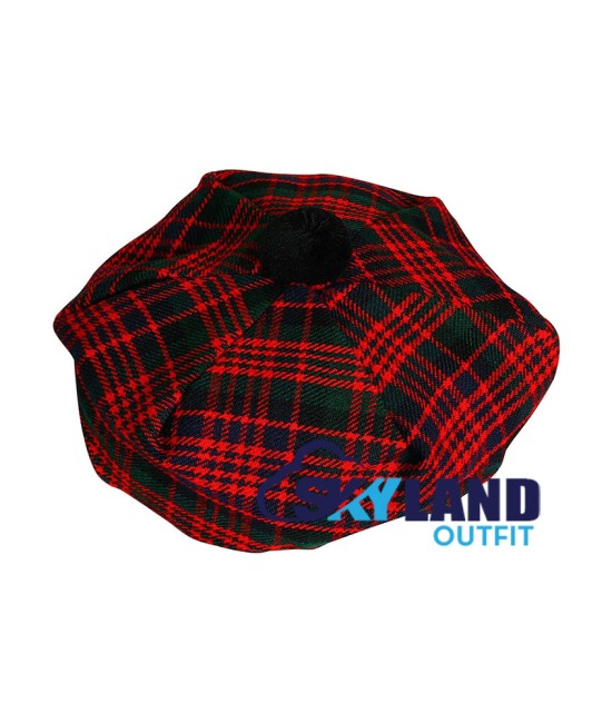 Tam o' Shatner Tammy Hat Flat Bonnet in McDonald Tartan