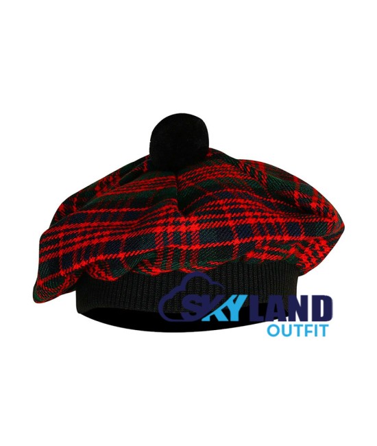 Tam o' Shatner Tammy Hat Flat Bonnet in McDonald Tartan