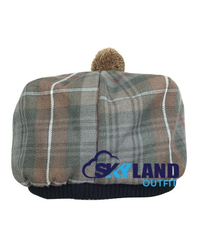 Tam o' Shanter Tammy Hat Flat Bonnet in Mackenzie Weathered Tartan Tam o' Shanter Tammy Hat Flat Bonnet in Mackenzie Weathered Tartan