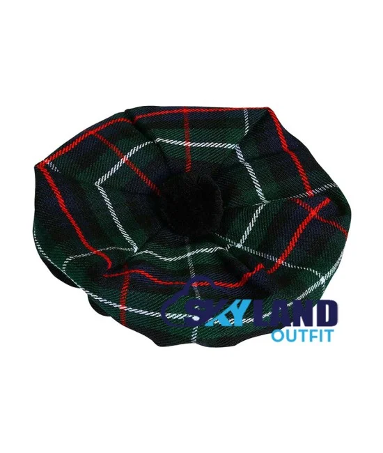 Tam o' Shanter Tammy Hat Flat Bonnet in Mackenzie Tartan Tam o' Shanter Tammy Hat Flat Bonnet in Mackenzie Tartan