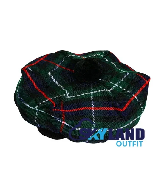 Tam o' Shanter Tammy Hat Flat Bonnet in Mackenzie Tartan Tam o' Shanter Tammy Hat Flat Bonnet in Mackenzie Tartan