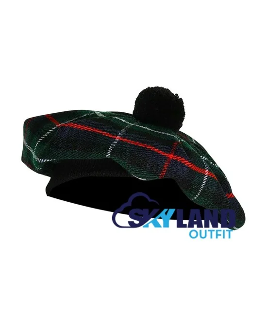 Tam o' Shanter Tammy Hat Flat Bonnet in Mackenzie Tartan Tam o' Shanter Tammy Hat Flat Bonnet in Mackenzie Tartan