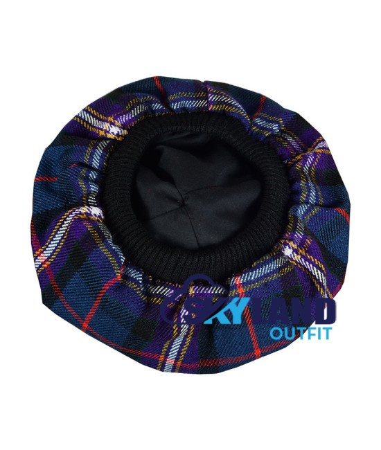 Tam o' Shanter Tammy Hat Flat Bonnet in Masonic Tartan