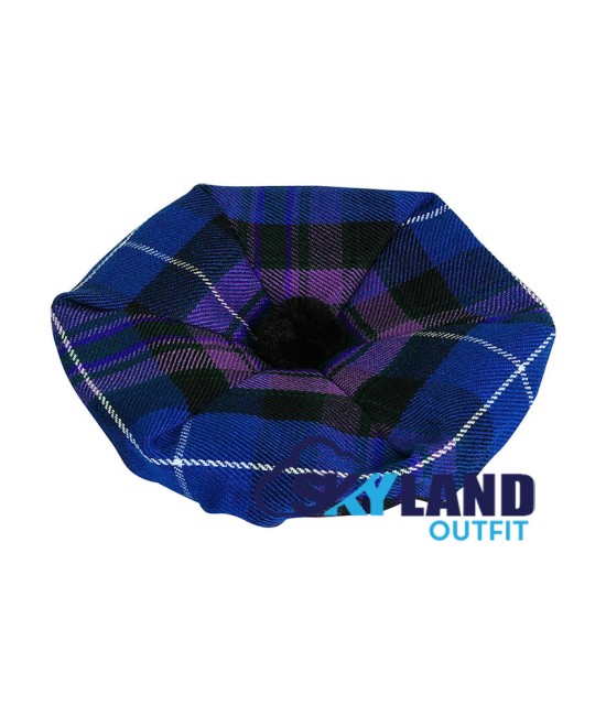 Tam o' Shanter Tammy Hat Flat Bonnet in Pride of Scotland Tartan