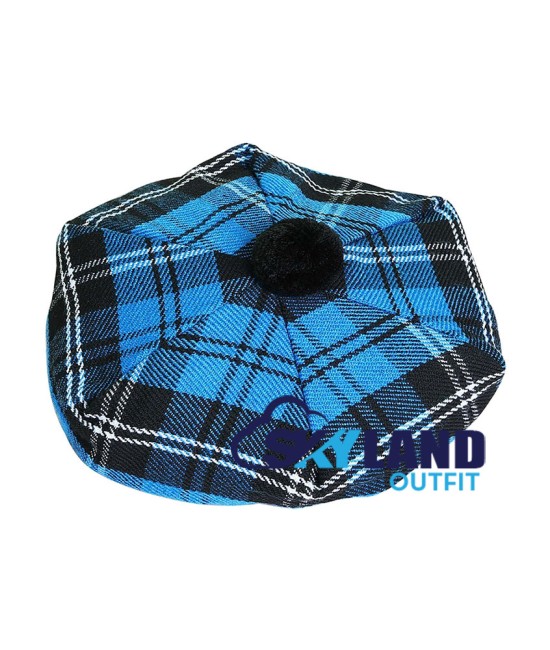 Tam o' Shatner Tammy Hat Flat Bonnet in Ramsey Blue Hunting Tartan