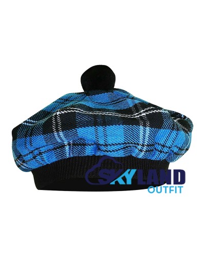 Tam o' Shanter Tammy Hat Flat Bonnet in Ramsey Blue Hunting Tartan Tam o' Shanter Tammy Hat Flat Bonnet in Ramsey Blue Hunting Tartan