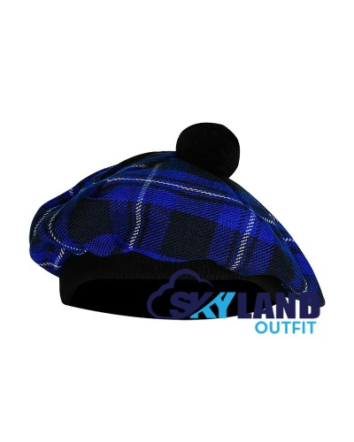 Tam o' Shanter Tammy Hat Flat Bonnet in Ramsey Blue Tartan Tam o' Shanter Tammy Hat Flat Bonnet in Ramsey Blue Tartan