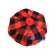 Tam o' Shanter Tammy Hat Flat Bonnet in Red, Black Rob Roy Tartan