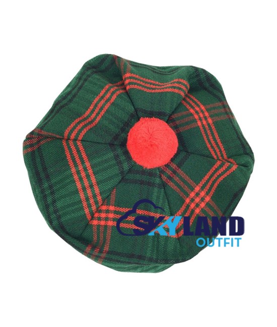 Tam o' Shanter Tammy Hat Flat Bonnet in Ross Hunting Modern Tartan