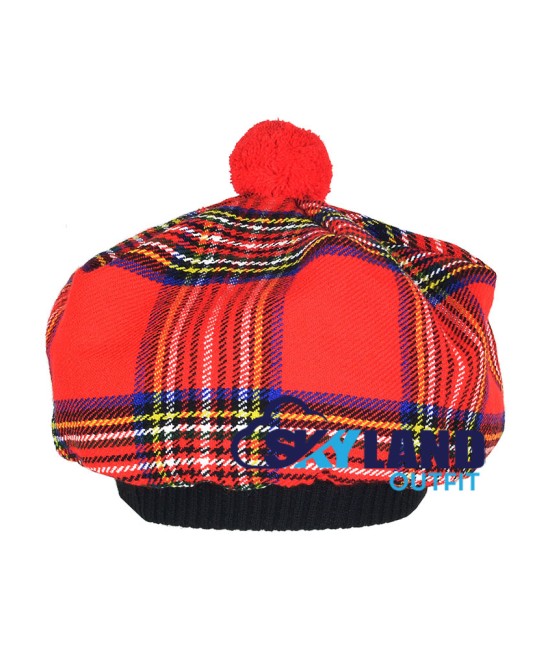 Tam o' Shanter Tammy Hat Flat Bonnet in Royal Stewart Tartan