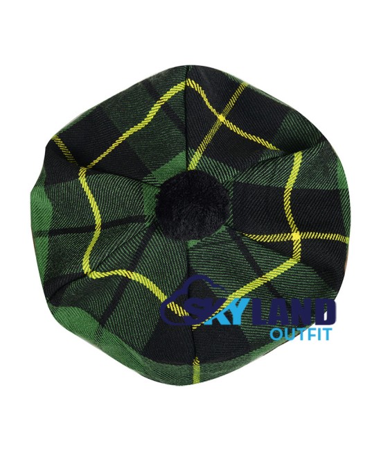 Tam o' Shanter Tammy Hat Flat Bonnet in Wallace Hunting Tartan