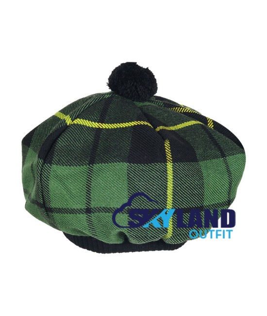 Tam o' Shanter Tammy Hat Flat Bonnet in Wallace Hunting Tartan