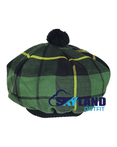 Tam o' Shanter Tammy Hat Flat Bonnet in Wallace Hunting Tartan Tam o' Shanter Tammy Hat Flat Bonnet in Wallace Hunting Tartan