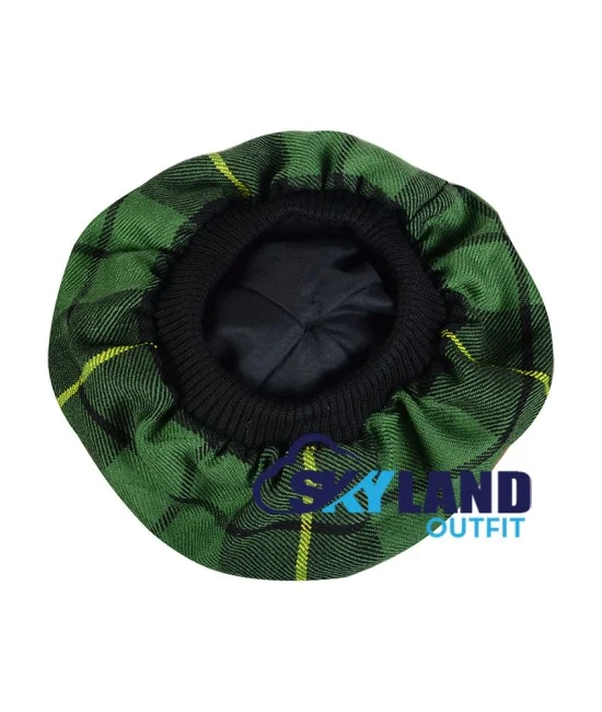 Tam o' Shanter Tammy Hat Flat Bonnet in Wallace Hunting Tartan Tam o' Shanter Tammy Hat Flat Bonnet in Wallace Hunting Tartan