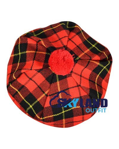 Tam o' Shanter Tammy Hat Flat Bonnet in Wallace Tartan Tam o' Shanter Tammy Hat Flat Bonnet in Wallace Tartan