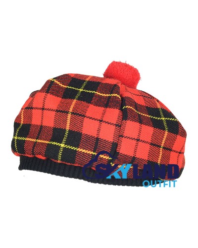 Tam o' Shanter Tammy Hat Flat Bonnet in Wallace Tartan Tam o' Shanter Tammy Hat Flat Bonnet in Wallace Tartan