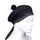Black Wool Balmoral Bonnet Scottish Military Hat Kilt Cap Black Wool Balmoral Bonnet Scottish Military Hat Kilt Cap