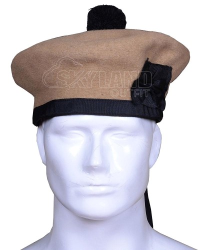 Tan Wool Balmoral Bonnet | Scottish Military Hat