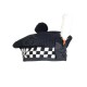 Balmoral Diced Bonnet Hat – Scottish Black & White Diced Cap