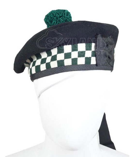 Balmoral Diced Bonnet Hat – Scottish Green & White Diced Cap Balmoral Diced Bonnet Hat – Scottish Green & White Diced Cap