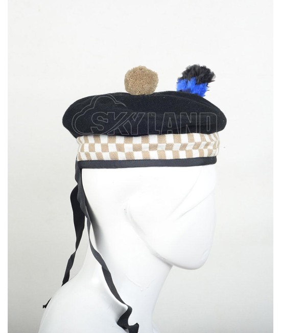 Balmoral Diced Bonnet Hat – Scottish Khaki & White Diced Cap Balmoral Diced Bonnet Hat – Scottish Khaki & White Diced Cap