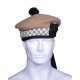 Balmoral Diced Bonnet Khaki Wool Hat – Khaki White Diced Cap