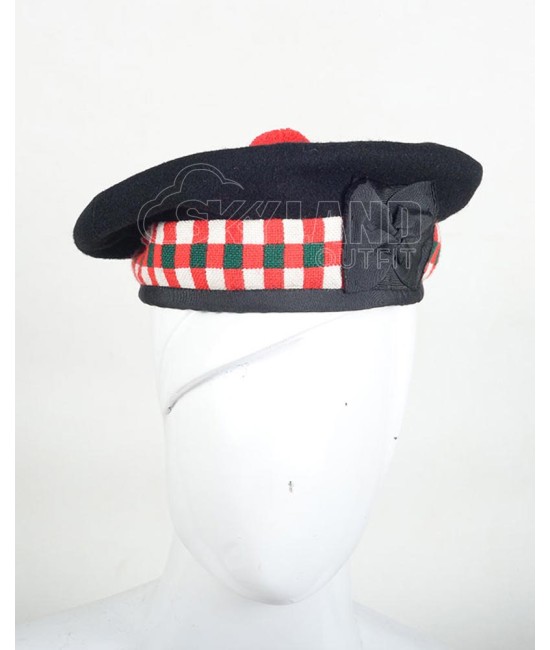 Balmoral Diced Bonnet Hat – Red, White & Green Diced Cap Balmoral Diced Bonnet Hat – Red, White & Green Diced Cap