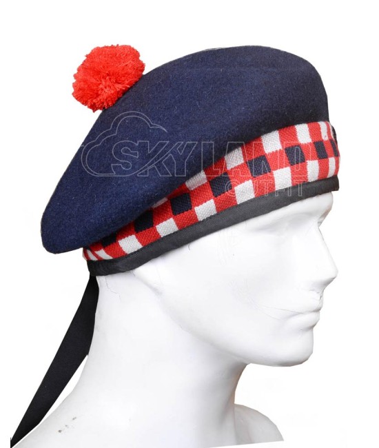 Balmoral Diced Bonnet Navy Blue Wool Hat – Red, White & Navy Blue Diced Cap Balmoral Diced Bonnet Navy Blue Wool Hat – Red, White & Navy Blue Diced Cap
