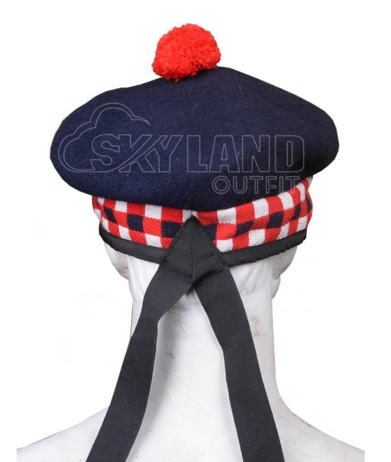 Balmoral Diced Bonnet Navy Blue Wool Hat – Red, White & Navy Blue Diced Cap Balmoral Diced Bonnet Navy Blue Wool Hat – Red, White & Navy Blue Diced Cap