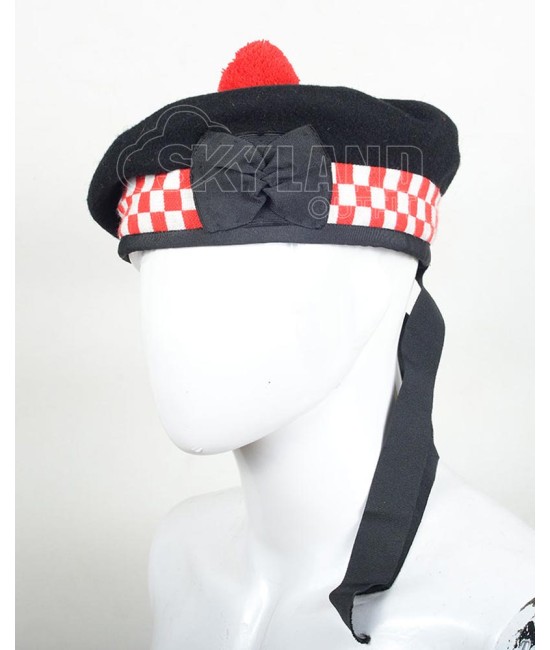 Balmoral Diced Bonnet Hat – Scottish Red & White Diced Cap Balmoral Diced Bonnet Hat – Scottish Red & White Diced Cap