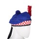 Balmoral Diced Bonnet Royal Blue Wool Hat – Red & White Diced Cap