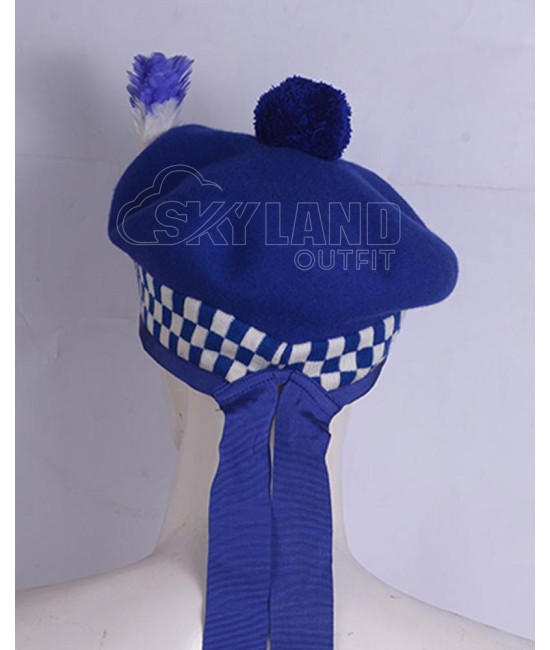 Balmoral Diced Bonnet Royal Blue Wool Hat – Royal Blue and White Diced Balmoral Diced Bonnet Royal Blue Wool Hat – Royal Blue and White Diced